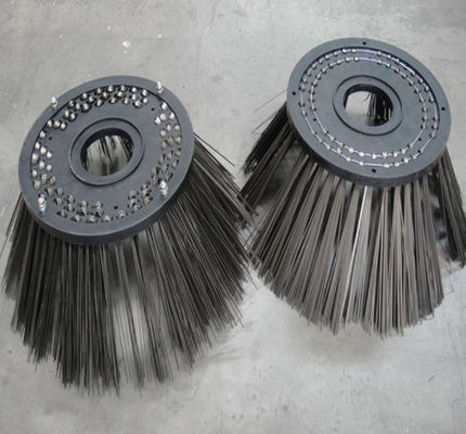 400*100mm Steel Wire Rotary Side Brush For Johnston Sweeper Steel Wire Gutter Broom Side Broom