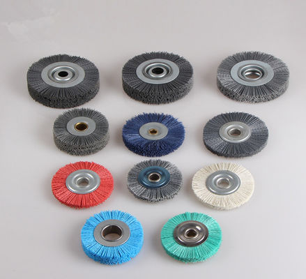 80 Grit Nylon Abrasive Wire Grinding Woodwork Crimped Wire Wheel Brush
