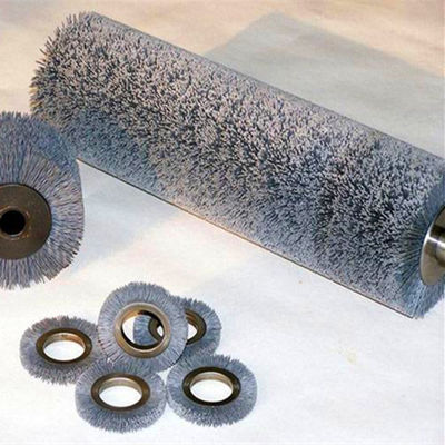 Cylindrical Brush Roller of Nylon Abrasive filament Cleaning  Winding Machine with Shaft