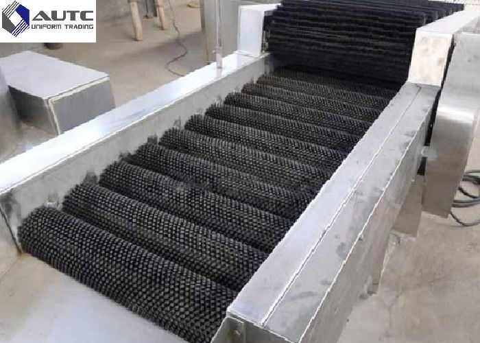 Nylon PP Cylindrical Roller Brush Electric Conveyor Customized Color