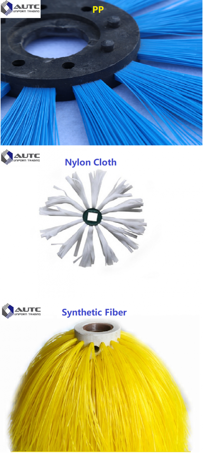 Truck Guardrail Cleaning Brush , Fence Cleaning Brush Highway Gray White