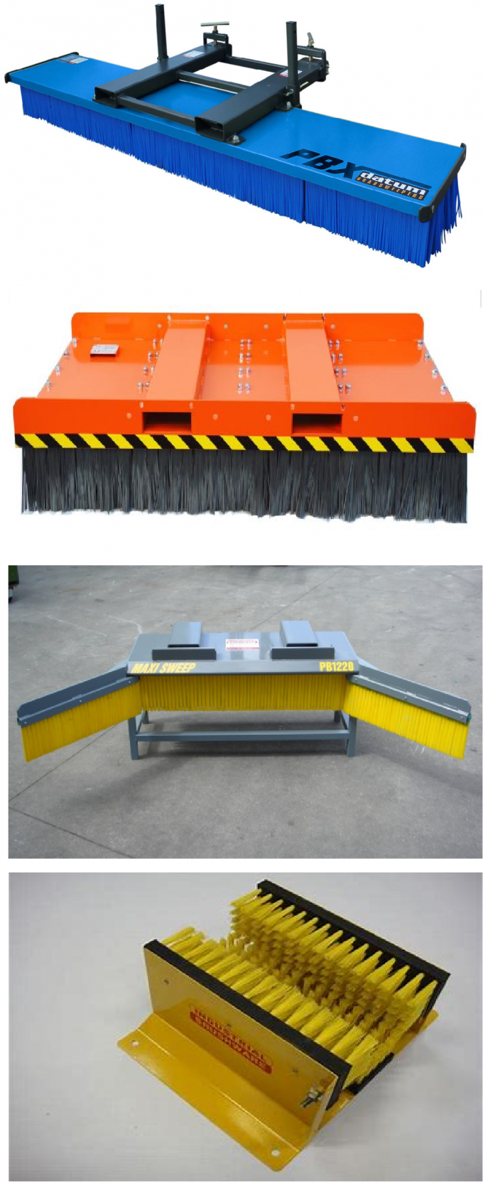 Customized Size Push Broom Sweeper Brush For Forklift Snow Cleaning
