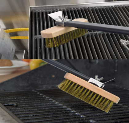 Oven Copper Wire Brush, Strong Aluminum Handle Cleaning Brush, Pizza Oven Brush