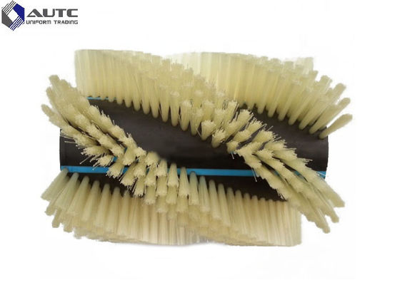 Rotating Roller Spiral Wire Brush Customized Soft Bristle Easily Installed