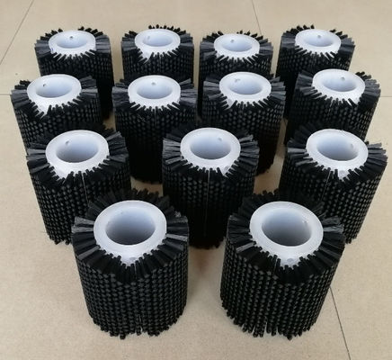 Horse Tail Weld Scale Galvanized Metal  PVC Cylindrical Roller Brush