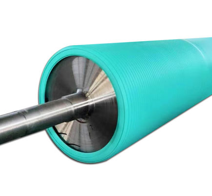 PU Polyurethane Cot Wear Resistant Unpowered Roller With Double Shaft