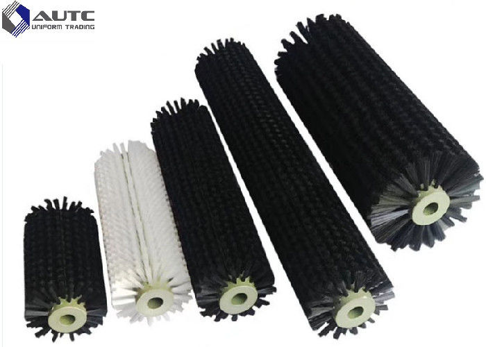 Spiral Industrial Roller Brushes Round Brush Cylinder Sweeping White Blue