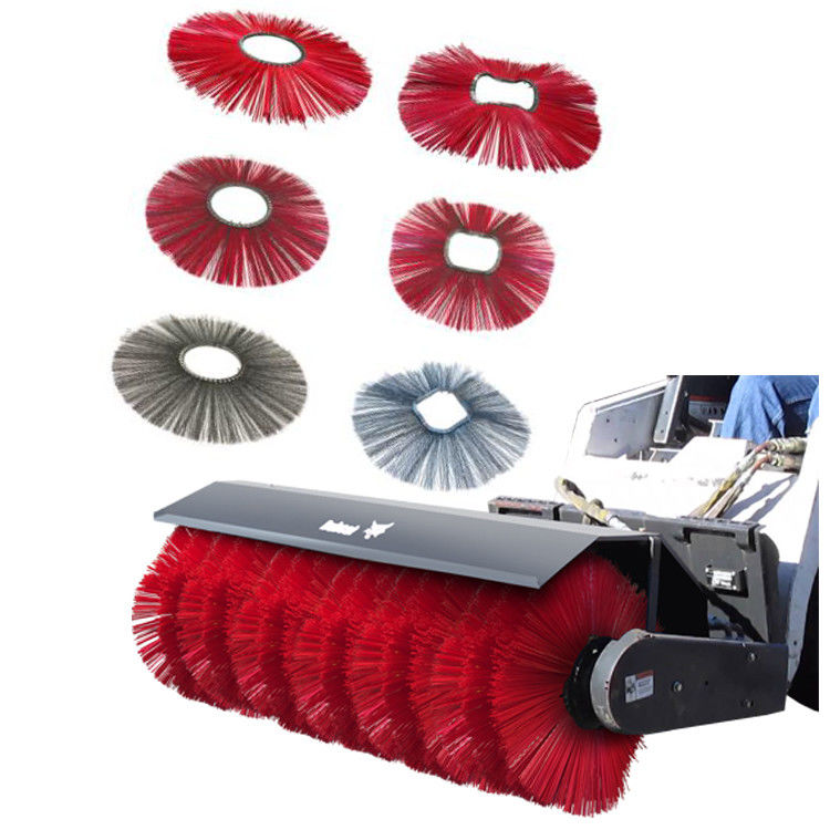 Tractor Mounted Snow Sweeper Brush Angle Broom Brushes Multi Color OEM
