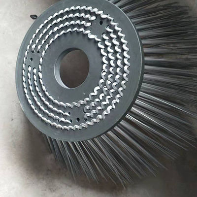 Diameter 400mm Bristle Length 350mm Road Cleaning Steel Wire Brush