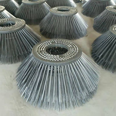 Diameter 400mm Bristle Length 350mm Road Cleaning Steel Wire Brush