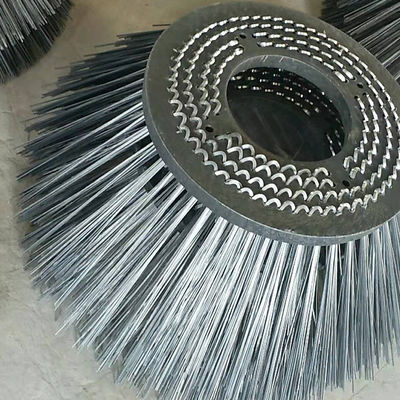 Diameter 400mm Bristle Length 350mm Road Cleaning Steel Wire Brush