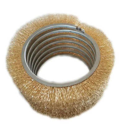 Round Spiral Rotary Outward Cleaning 360 Degree Coil Brush For Polishing Wood