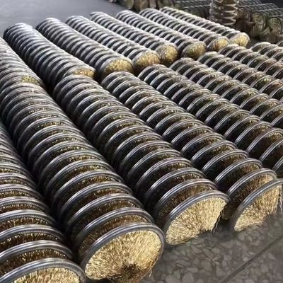 Industrial Brass & Steel Rope Cleaner Wire Chain Nylon Roller Inward Spiral Coil OEM Polishing Brush