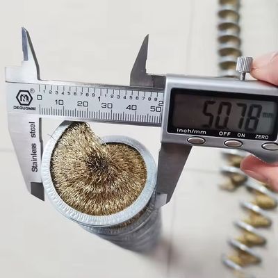 OD50MM-60MM Brass Steel Wire Spiral Brush Inner Coil for Cable Wire Rope Cleaning