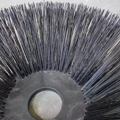 HAKO Gutter Broom Road Cleaning Brush With Flat Steel Wire And PP Bristles