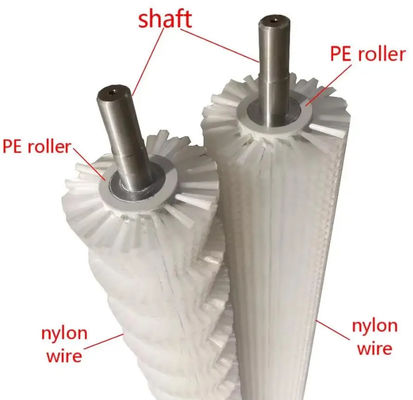 Cylindrical Roller Brush Customizable For Vegetable Potato Carrot Peeling And Cleaning