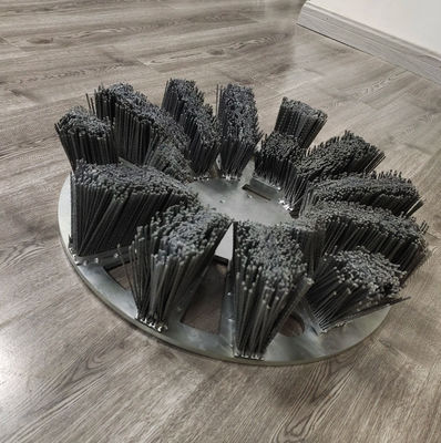 Dia 400/456/478/560 Mm Abrasive Nylon Disc Brush For Car Wheel Deburing Hub Polishing