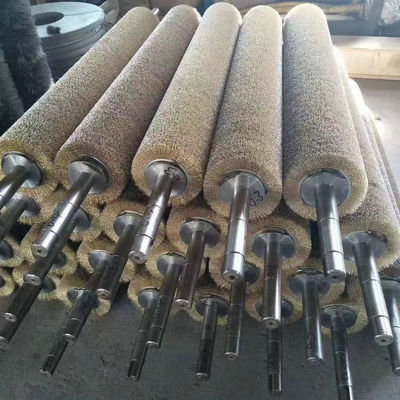 Metal Deburring Steel Wire Roller Sanding and Polishing Rust Removal Brush Stainless Steel & Brass Wire Bristle Material