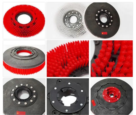 Red Heavy Duty Polishing Brush Disc Rotary Tool Bristles Floor Machine Cleaning Brush for Floor Scrubber Washer Clean