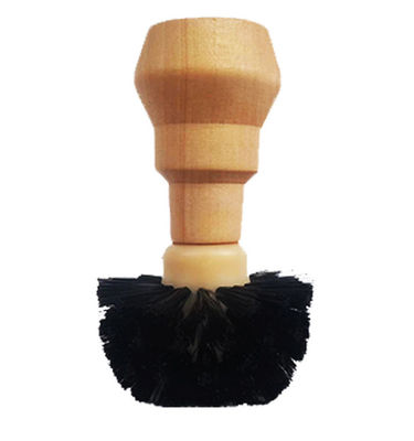 Coffee Machine Powder Bowl Cleaning Brush Solid Wood Handle