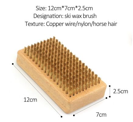 Ski Snowboard Waxing Brush Speed Kits Nylon / Brass / Horsehair 3 Packs