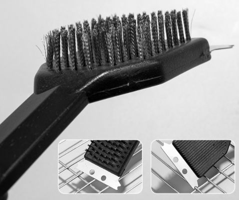 Cleaning Brush BBQ Stainless Steel Cleaning Derusting Brush BBQ Oven 3-in-1 Brush
