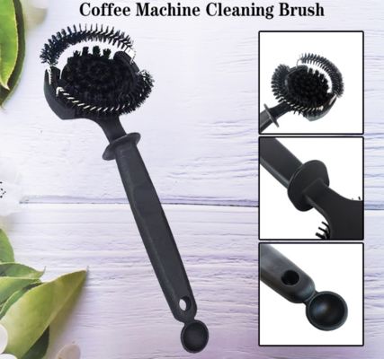 51/58mm Coffee Machine Head Cleaning Brush Circular Coffee Brush Long Handle Brewing Heads Cleaning Brush Kitchen Cleaning Tools