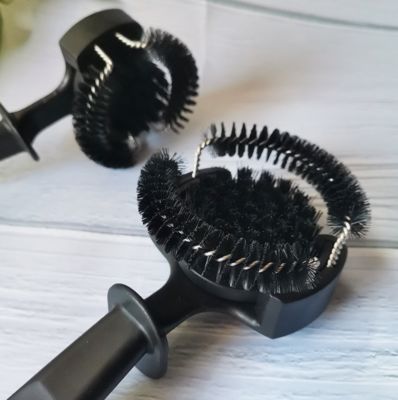 51/58mm Coffee Machine Head Cleaning Brush Circular Coffee Brush Long Handle Brewing Heads Cleaning Brush Kitchen Cleaning Tools