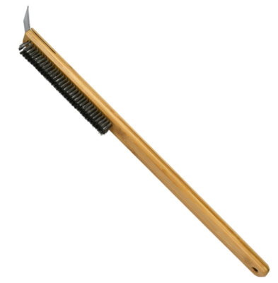 Extended Wooden Handle Pizza Brush, Pizza Cleaning Brush, Wooden Baking Utensils