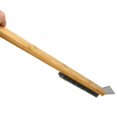 Extended Wooden Handle Pizza Brush, Pizza Cleaning Brush, Wooden Baking Utensils
