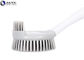 Double Side Kitchen Cleaning Brush , Grey Cleaning Brush With Plastic Hand TPR Head