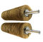 304 Steel Shaft Spiral Stainless Steel Brass Wire Grinding Brush Roller For Machine