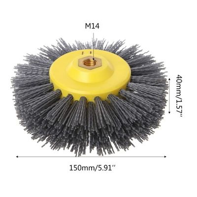 M14 Thread Polish  Abrasive Wire Wheel Cleaning Brush 150x40 For Wooden