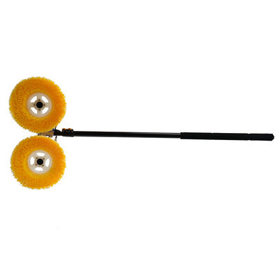 Double Head Automatic Solar Panel Cleaning Brush And Pole Kit Solar ...