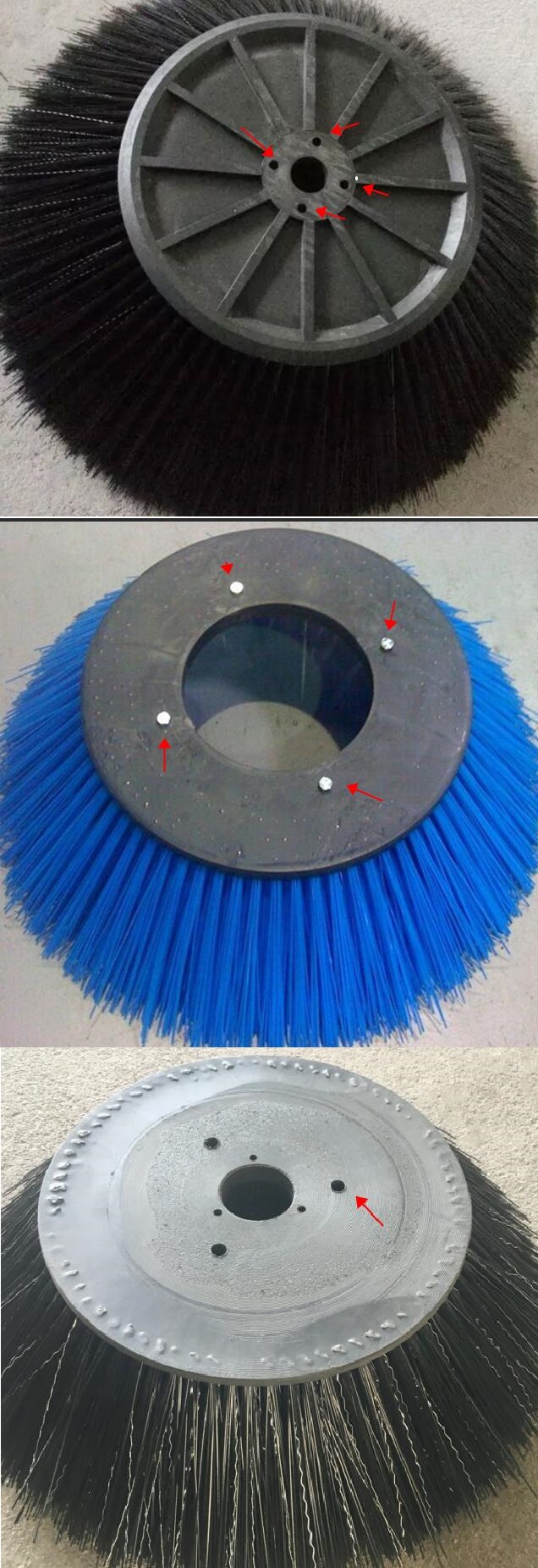 PP Nylon Steel Wire Road Sweeper Brush Dulevo 5000 Street Round Roller
