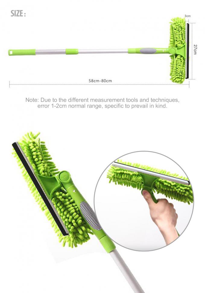 Aluminium Glass Cleaning Brush Window Cleaner Rotatable Telescopic