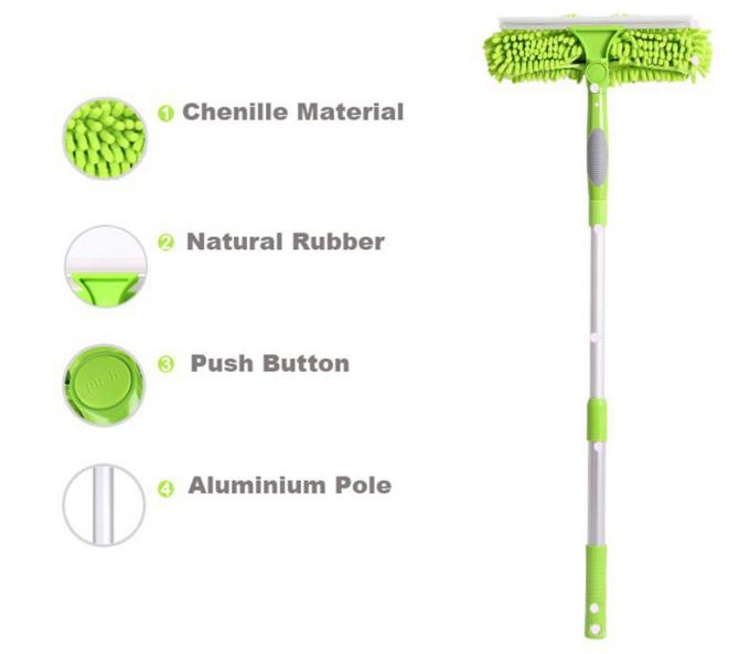 Aluminium Glass Cleaning Brush Window Cleaner Rotatable Telescopic