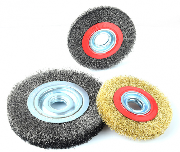 Polished Threads 0.15mm SS304 Wire Wheel Cleaning Brush Crimped wire