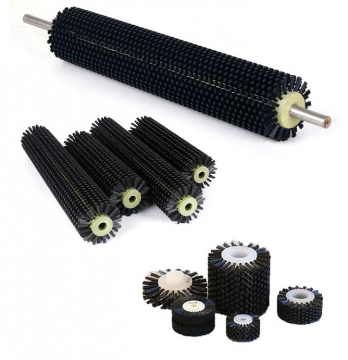 Spiral Industrial Roller Brushes Custom Nylon/PP/Sisal/Steel Wire/Brass